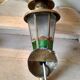 Moroccan lantern wall lamp in brass, glass and colored stained glass windows