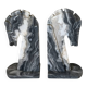 Pair of vintage marble horse head bookends
