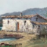 Oil on canvas in marine