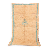Peach Vintage Moroccan Rug 144 x 270 cm, Berber Wool Rug, Handmade Boho Rug