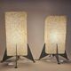 Paire de lampes de table rares des années 1970 Pokrok Zilina, Rocket.