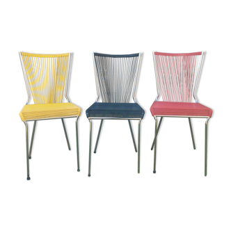 Lot de 3 chaises scoubidou