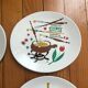 6 plates with fondue Salins