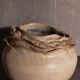Potter's ball vase "like a flower" vintage glazed ceramic
