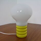 Yellow Opaline Glass Bulb Lamp by Ingo Maurer for M Design, 1960s