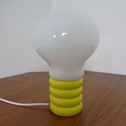 Yellow Opaline Glass Bulb Lamp by Ingo Maurer for M Design, 1960s