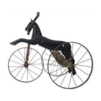 Tricycle horse wood and cast iron Napoleon III. 1890.