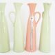 4 bottles ceramic vases cherry brandy georges monin 1950 vintage 50s 5