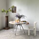 Tecno Nomos Round Table Brushed Metal