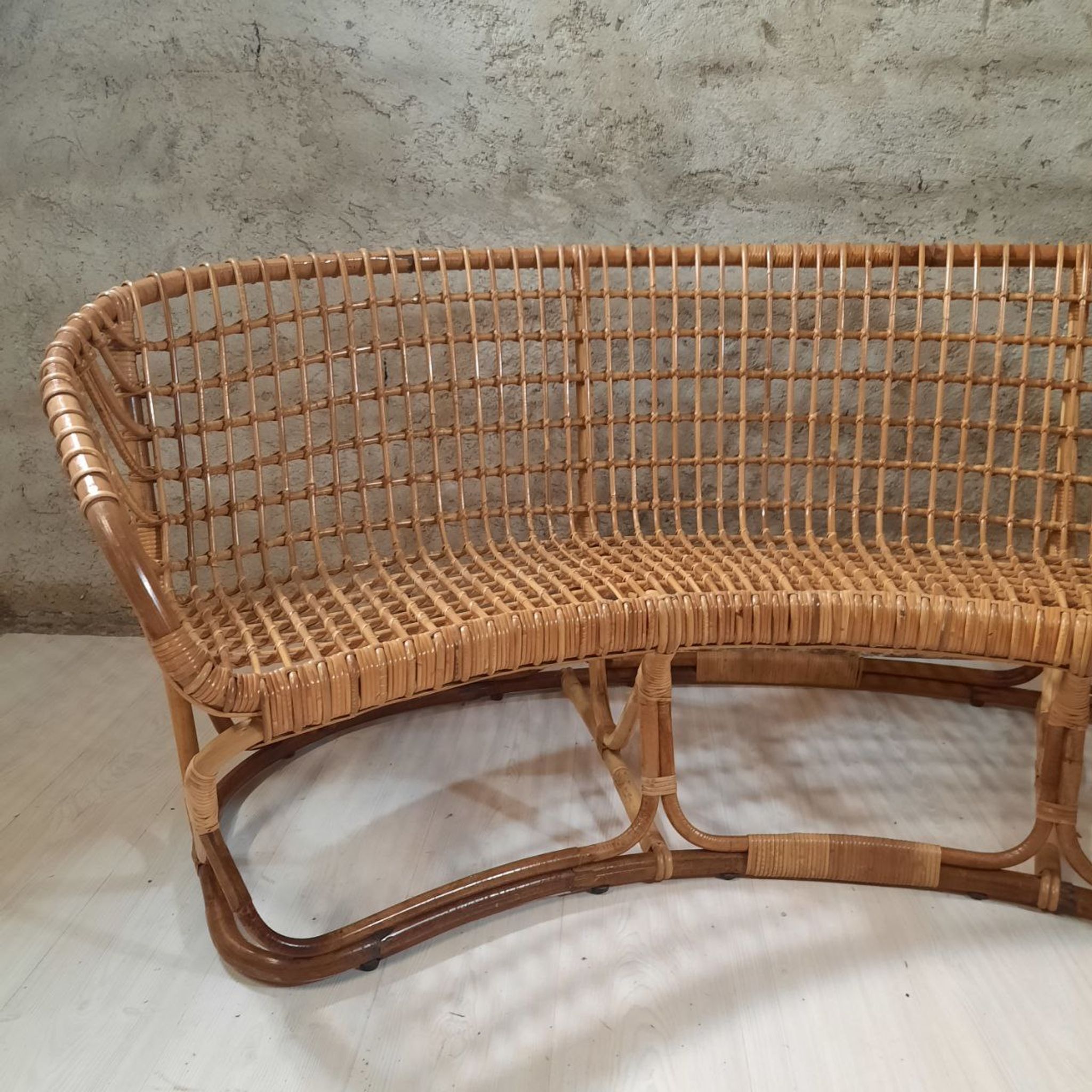 Living room - sofa, pair of armchairs - bamboo