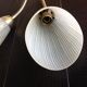 Double fire wall lamp in brass and glass cornet years 50/60