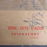 Vintage "triconfort" garden pool lounge