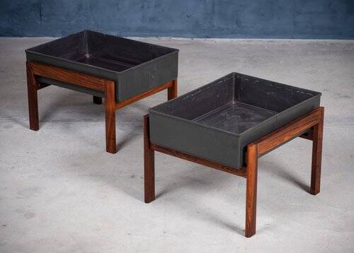 Jardinières en palissandre danois des années 1960, ensemble de 2