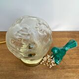 Lampe à poser globe vintage en verre