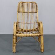 1950s “French Riviera” Rattan Armchair, Italy