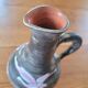 Rare signed ceramic and enameled porcelain pitcher