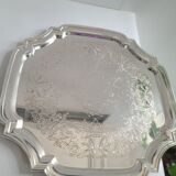 Round silver tarnish-resistant tray