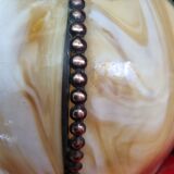 Ceramic and copper pendant lamp from 1970
