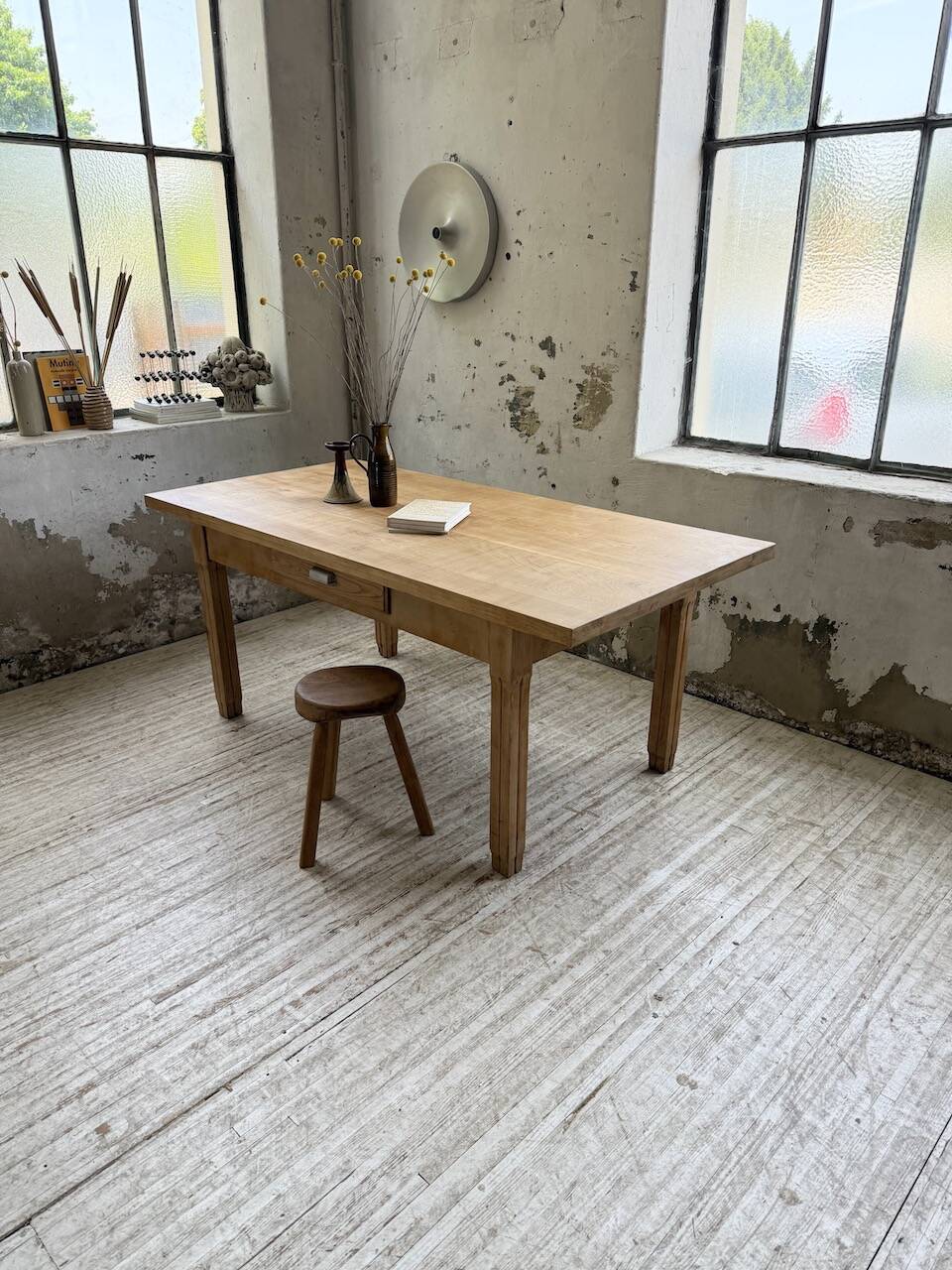Ancienne table de ferme en chêne