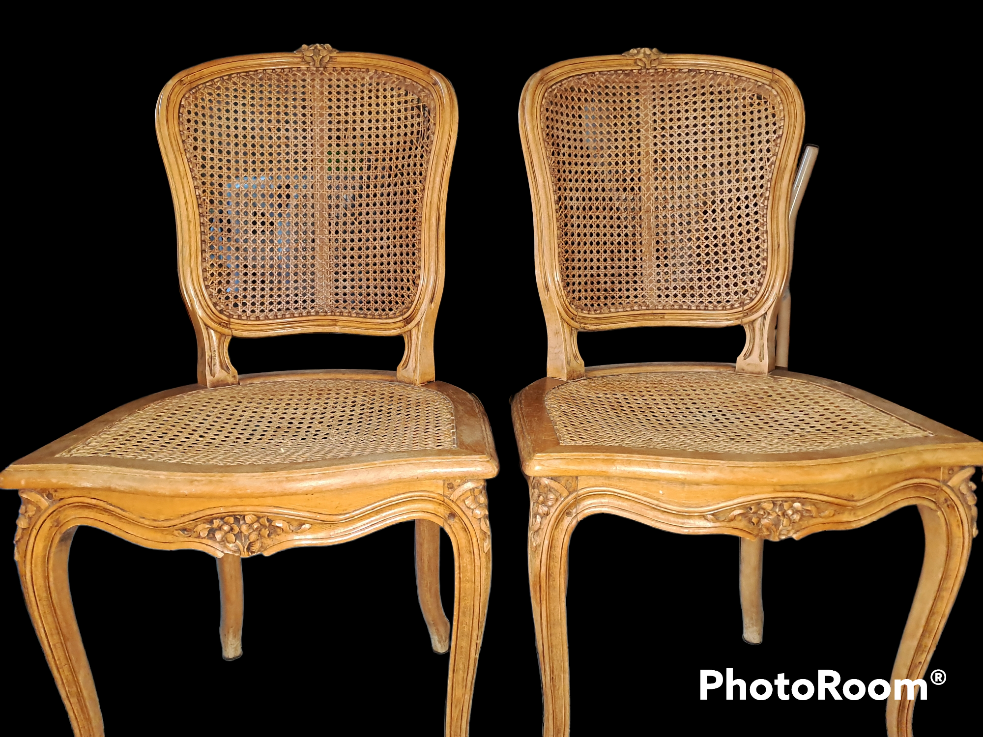 Vintage French wooden chairs