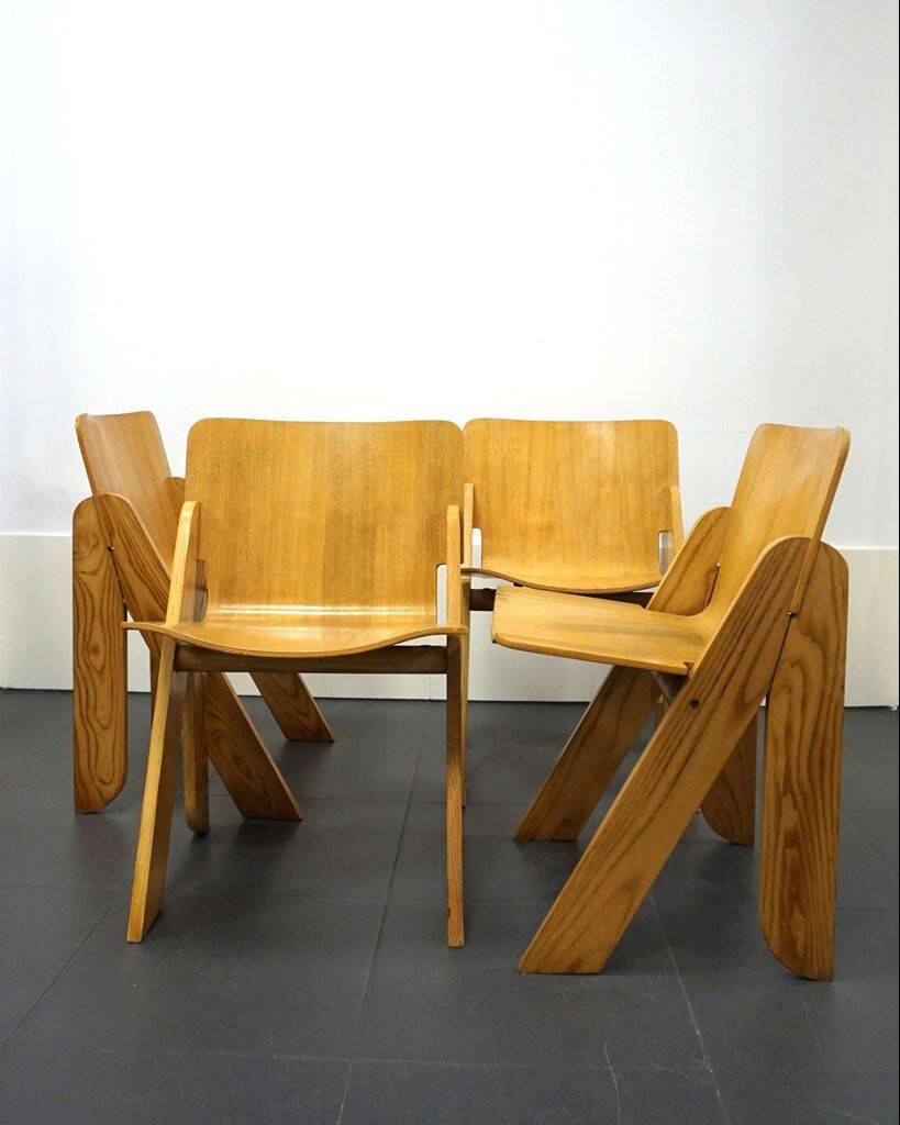 Ensemble de 4 chaises Peota par Gigi Sabadin pour Stilwood
