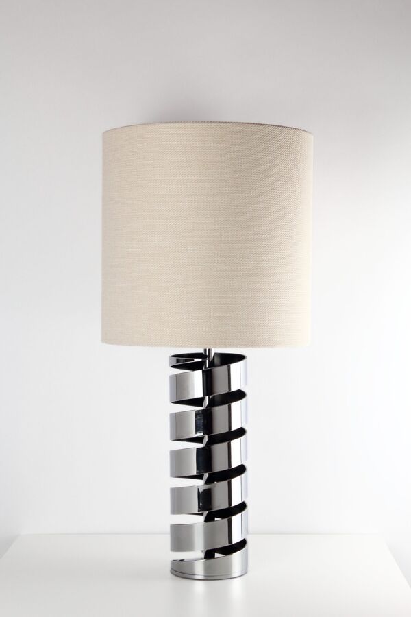 Jacques Charpentier, lampe en métal chromé