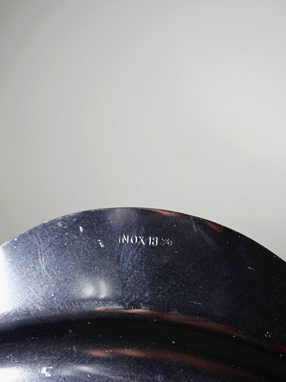 Set of 6 vintage stainless steel snail dishes, French, 1980s-90s.