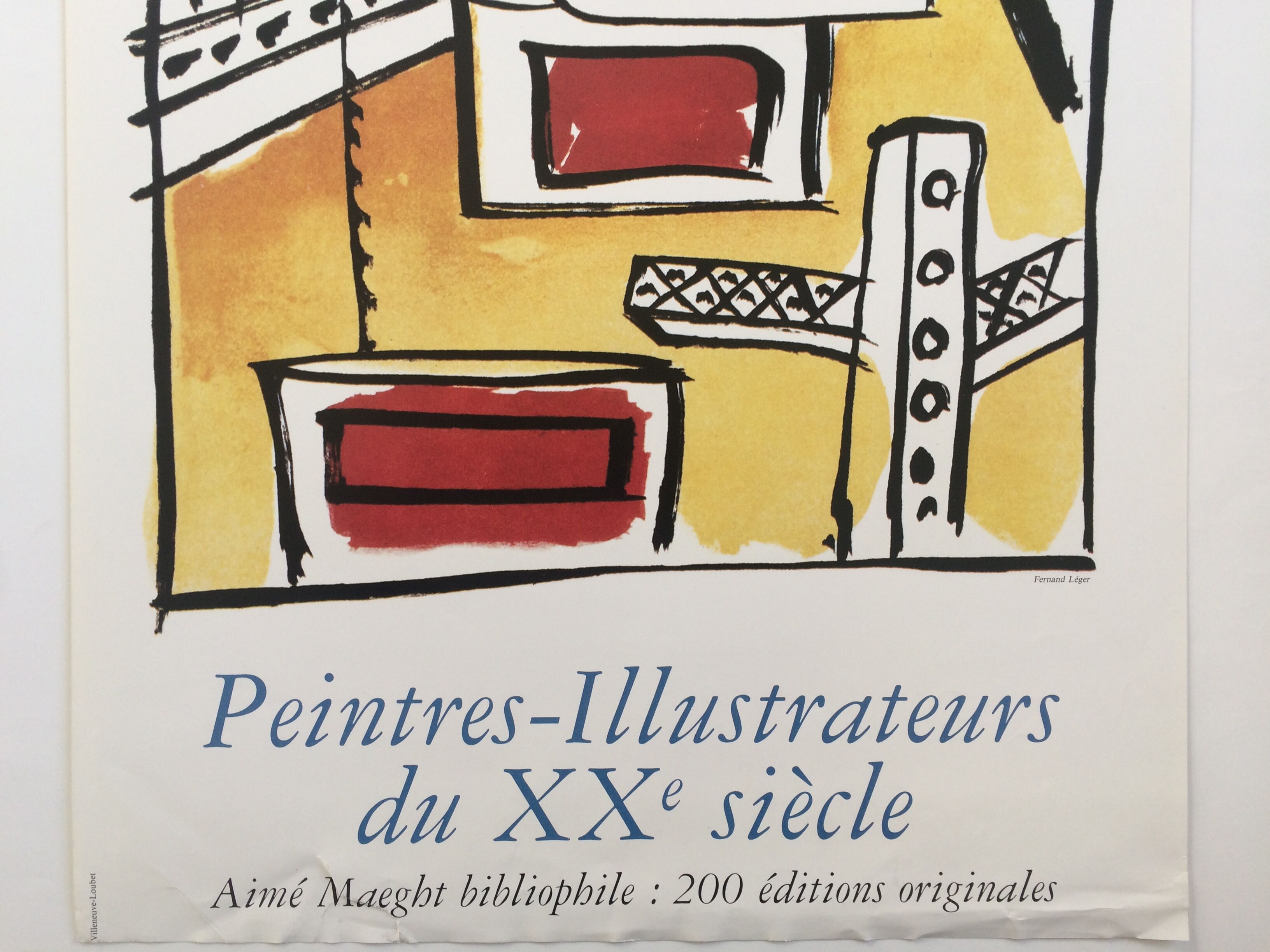 Fernand leger, maeght foundation, 1986. original exhibition poster