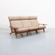 GE-375/3 Three-seater Sofa by Hans Wegner  for Getama