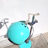 Mint and chrome eyeball lamp