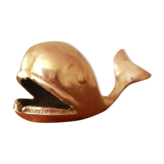 Brass ashtray whale