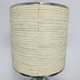 70s space age lamp, chrome and brushed aluminum