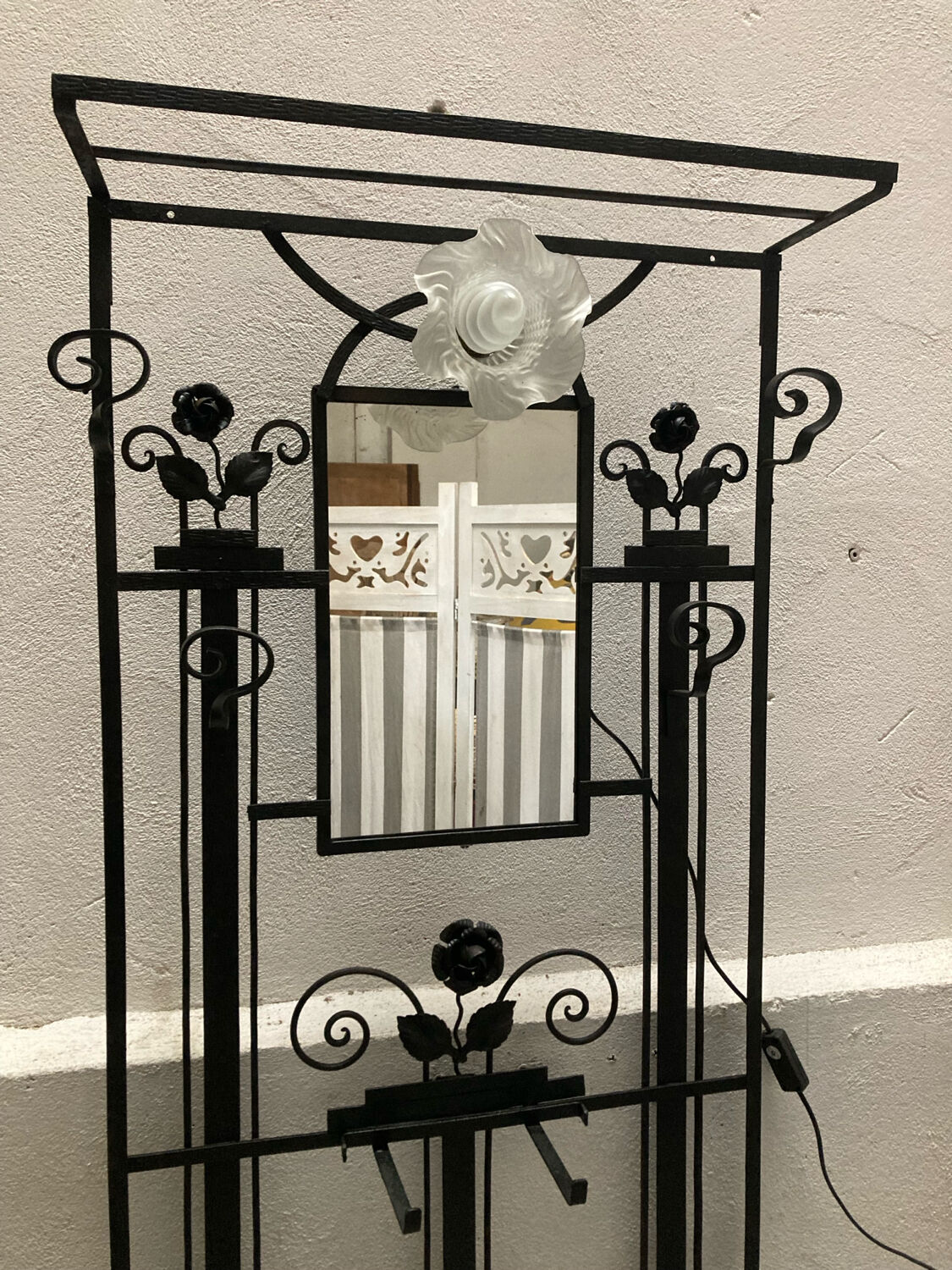 Art Deco coat rack wrought iron wardrobe