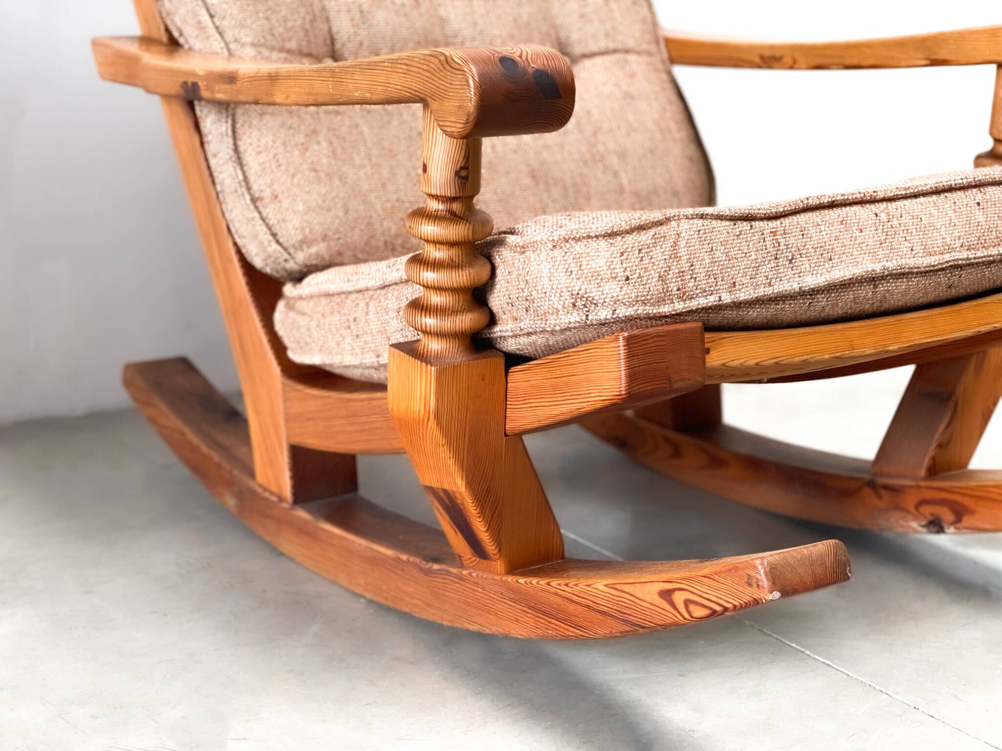 Vintage brutalist rocking chair