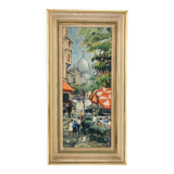 Ancien tableau peinture Huile Paris Montmartre signé André Michel 70's