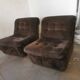 Pair of velvet armchairs from the 70s/80s