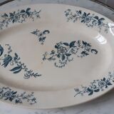 Oval dish longwy late nineteenth