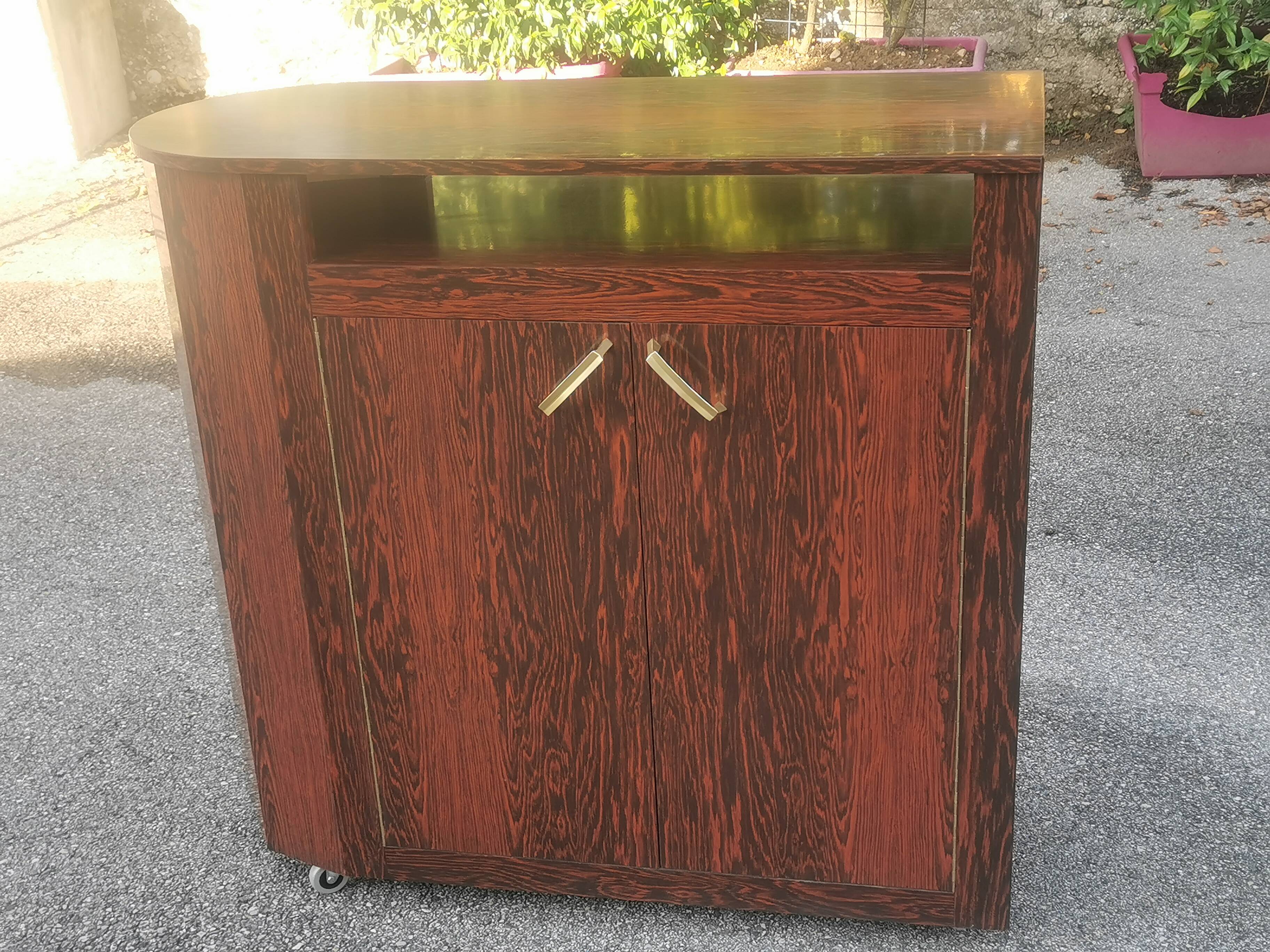 Vintage desktop furniture "flamed mahogany"
