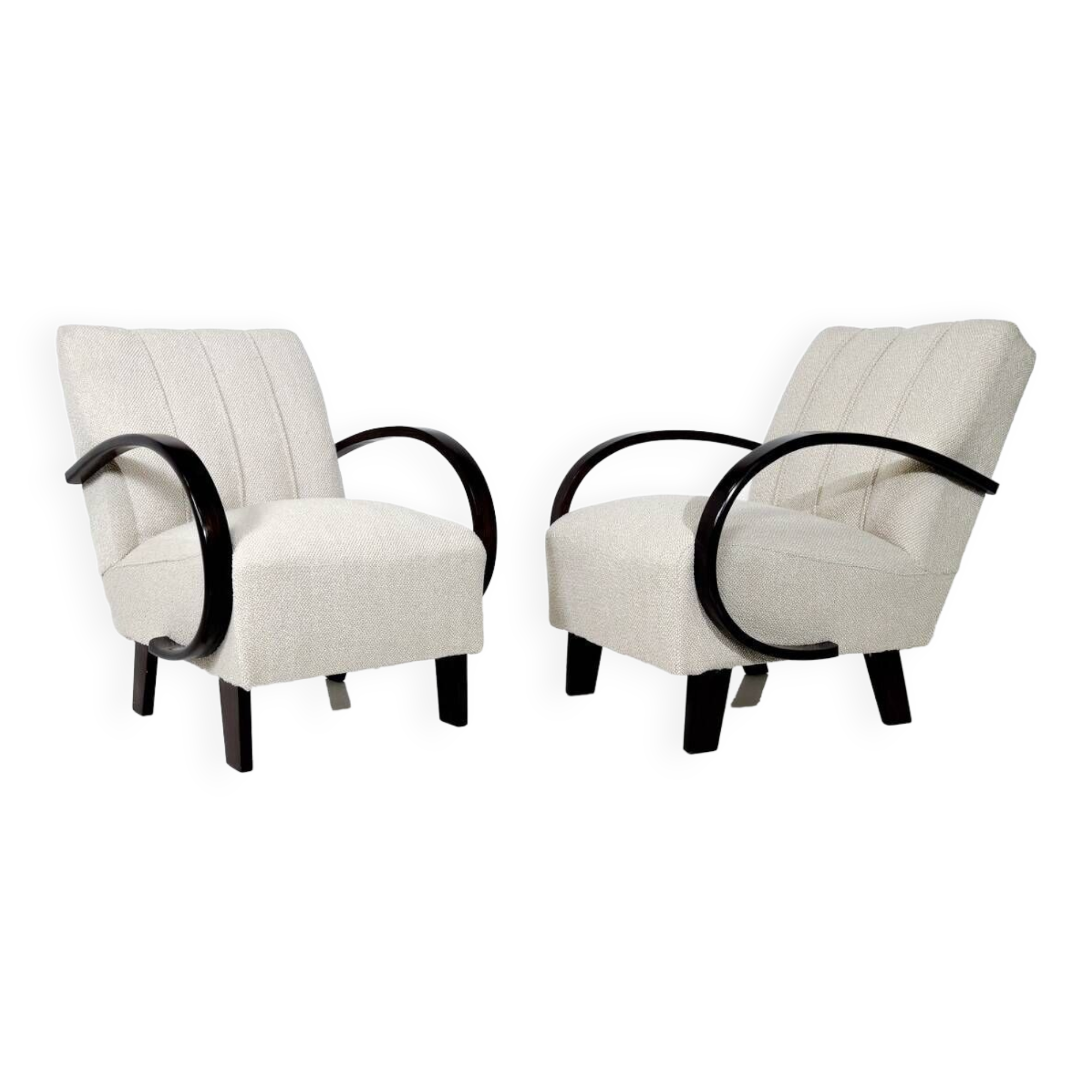 Pair of bentwood armchairs by Jindrich Halabala - Czech Republic 1940s