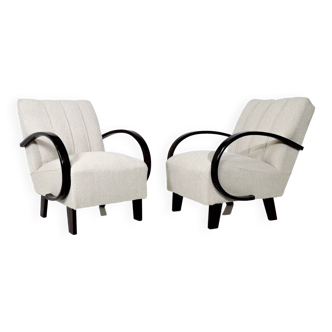 Pair of bentwood armchairs by Jindrich Halabala - Czech Republic 1940s