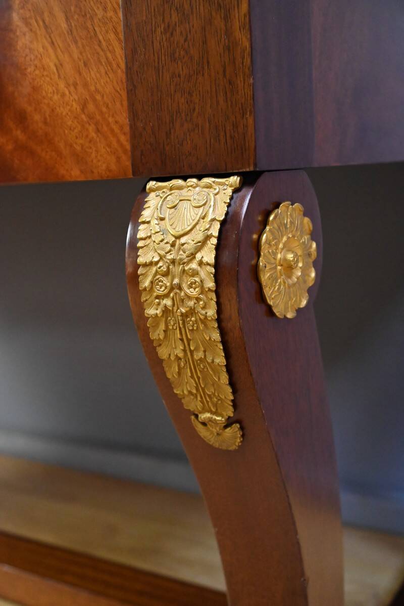 Mahogany desk, Egyptomania style – 20th century