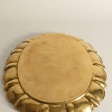 Hollywood Regency Large Oval Brass Tray by Firma Lars Holmström, Sweden 1940's