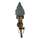 Bronze Wall Lamp John Devoluy Nubian Hand with Torch