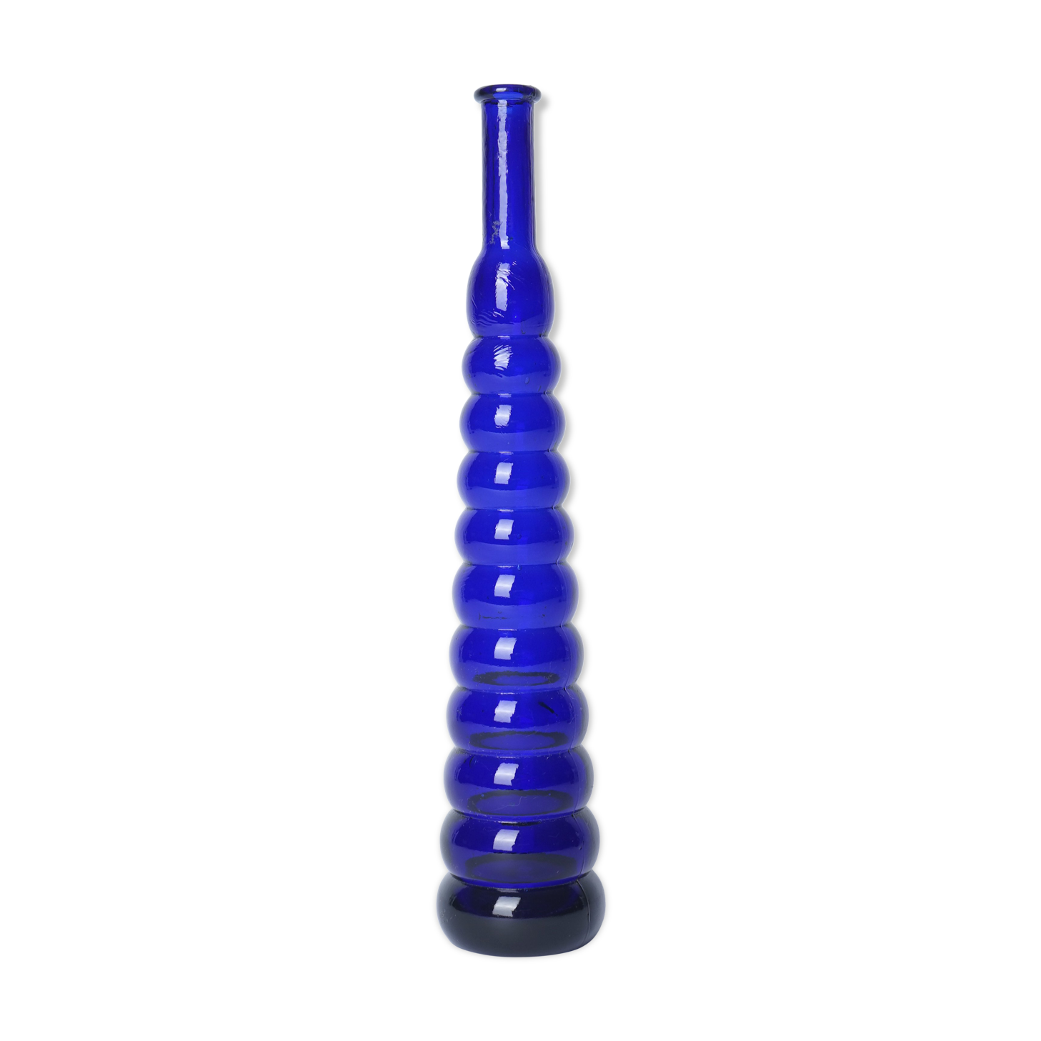 Blue glass soliflore