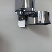 Pair of vintage wall lights, chrome metal, France 1970