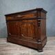 writing desk forming a secretary with a drop-down flap, in mahogany and veneer