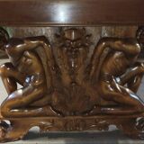 Rare large Renaissance-style walnut table