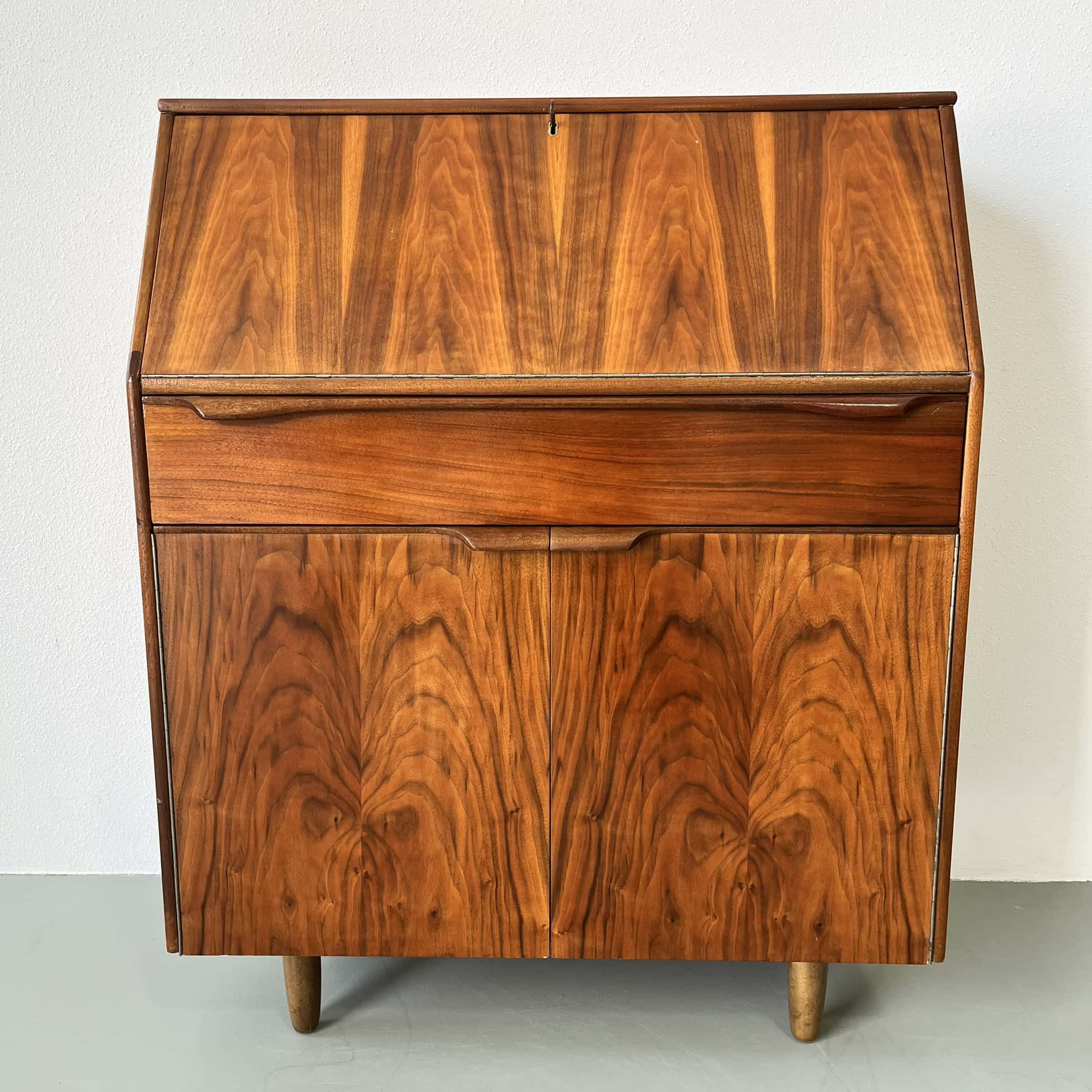 Vintage secretary desk English, Sutcliffe of Todmorden