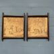 Set of two antique framed gobelins from France from the 19th century
