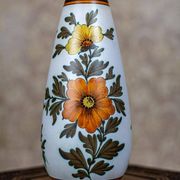 Vase en céramique à motifs floraux, années 1950